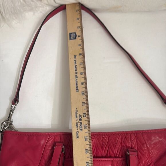 Coach Red Quilted Leather Tote Bag - Picture 9 of 11